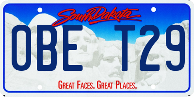 SD license plate 0BET29