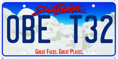 SD license plate 0BET32