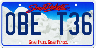 SD license plate 0BET36