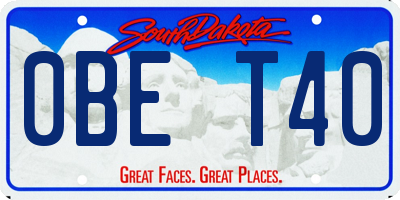 SD license plate 0BET40