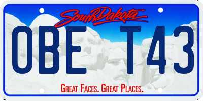 SD license plate 0BET43