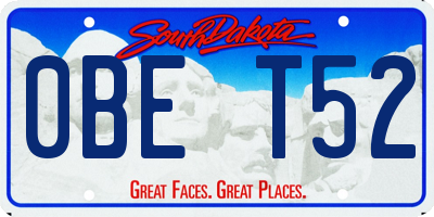 SD license plate 0BET52