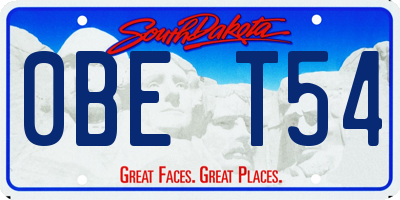 SD license plate 0BET54