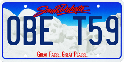 SD license plate 0BET59
