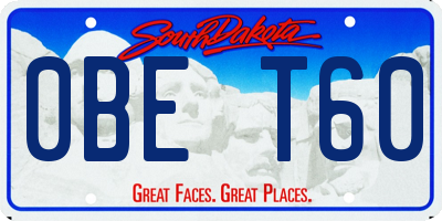 SD license plate 0BET60