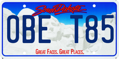 SD license plate 0BET85