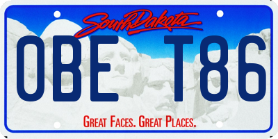 SD license plate 0BET86