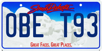 SD license plate 0BET93