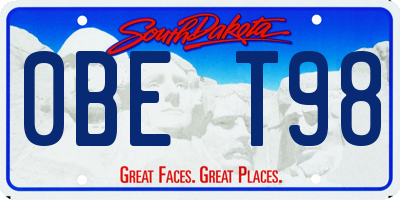 SD license plate 0BET98