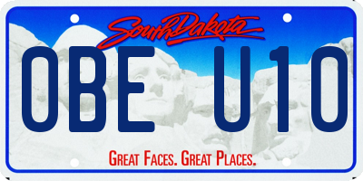 SD license plate 0BEU10