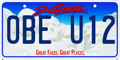 SD license plate 0BEU12