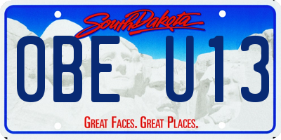 SD license plate 0BEU13