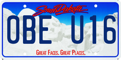 SD license plate 0BEU16