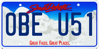 SD license plate 0BEU51