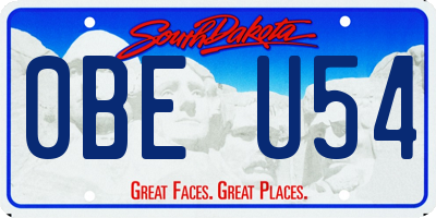 SD license plate 0BEU54