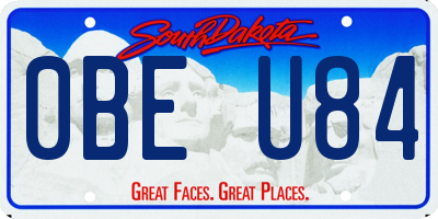 SD license plate 0BEU84