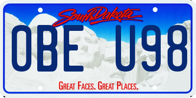 SD license plate 0BEU98
