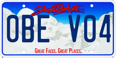 SD license plate 0BEV04