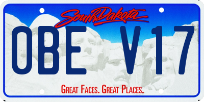 SD license plate 0BEV17