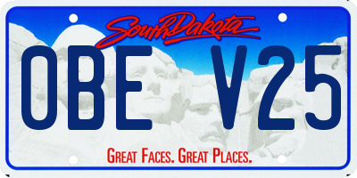 SD license plate 0BEV25