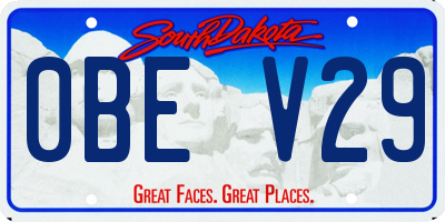 SD license plate 0BEV29