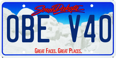 SD license plate 0BEV40