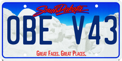 SD license plate 0BEV43