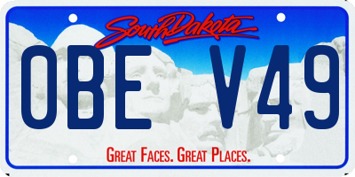 SD license plate 0BEV49