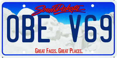 SD license plate 0BEV69