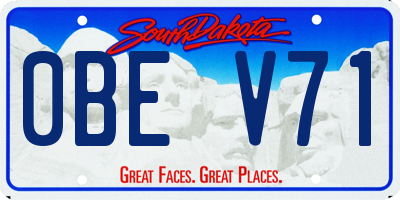 SD license plate 0BEV71