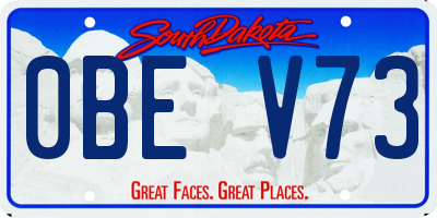 SD license plate 0BEV73