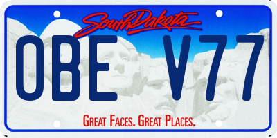 SD license plate 0BEV77