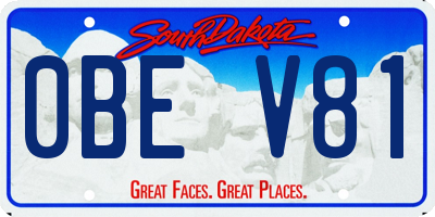 SD license plate 0BEV81