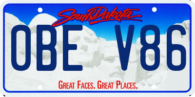 SD license plate 0BEV86