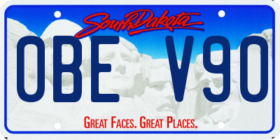 SD license plate 0BEV90