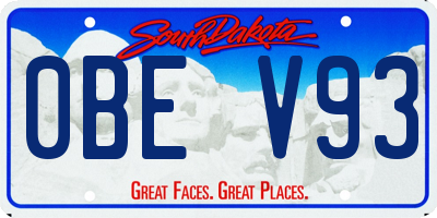 SD license plate 0BEV93