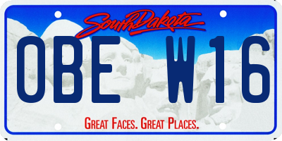SD license plate 0BEW16