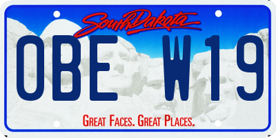 SD license plate 0BEW19