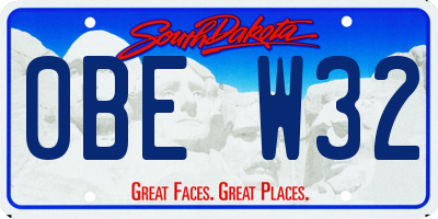 SD license plate 0BEW32