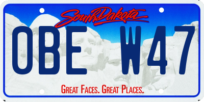 SD license plate 0BEW47