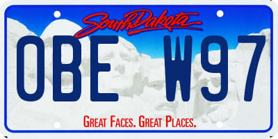 SD license plate 0BEW97