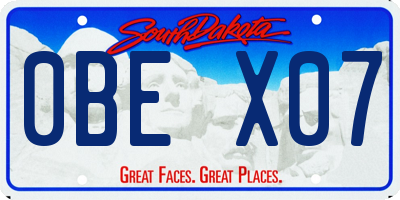 SD license plate 0BEX07