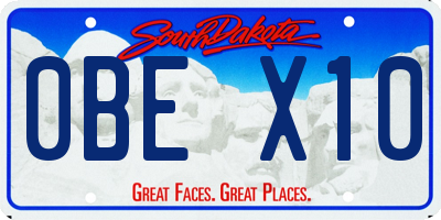 SD license plate 0BEX10