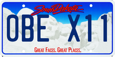 SD license plate 0BEX11