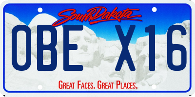SD license plate 0BEX16
