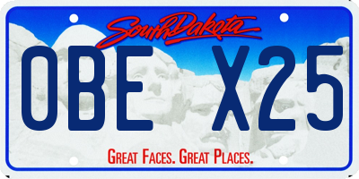 SD license plate 0BEX25