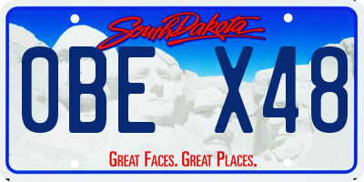 SD license plate 0BEX48