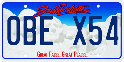 SD license plate 0BEX54
