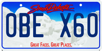SD license plate 0BEX60