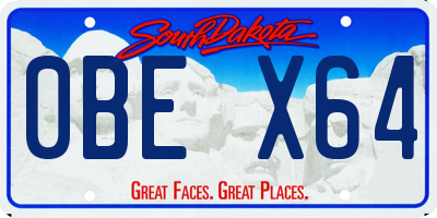 SD license plate 0BEX64